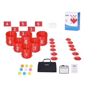 VEVOR Backyard Golf Game, 6 Hole Golf Course, Golf Game Practice Games, Golf Chipping Game for Family, Adults and Kids