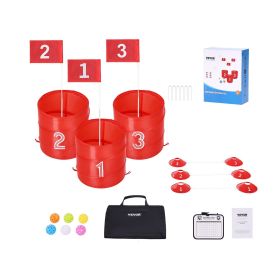 VEVOR Backyard Golf Game, 3 Hole Golf Course, Golf Game Practice Games, Golf Chipping Game for Family, Adults and Kids
