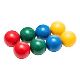 VEVOR Bocce Ball Set, 107 mm, with 8 Resin Balls, Pallino, Carrying Bag and Measuring Rope, Red/Green/Blue/Yellow 4 Colors, for 2 to 8 Players