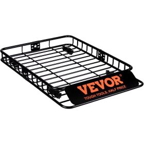 VEVOR Roof Rack Cargo Basket, 51" x 36" x 5" Rooftop Cargo Carrier w/ 15 Cu Ft Waterproof Cargo Bag, 200 LBS Capacity Universal Rack Carrier for