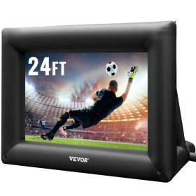 VEVOR Inflatable Movie Screen 24FT Inflatable Projector Screen for outside with 360W Air Blower Inflatable Screen Oxford Fabric Material Blow Up