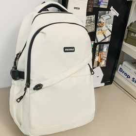 Lightweight And Large Capacity, Computer Luggage Bag, Travel Backpack (Option: White)