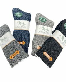 Regenerated Wool Diabetic Outdoor Hiking Extra Wide Calf Women Socks (Color: Assorted(Blk/Charcoal/Gray/Navy))