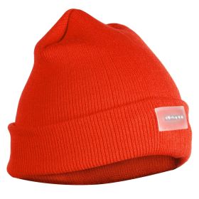 Unisex 5 LED Knitted Beanie Winter Warm Hat Camping Jogging Running Cap Headlamp (Color: Orange)