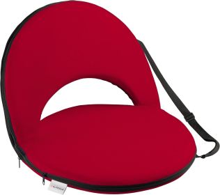 Alpcour Reclining Stadium Seat - Waterproof, 6-Position Comfort for Outdoor Use (Color: Red, size: 21" Wide)