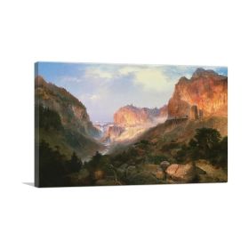 Golden Gate Yellowstone National Park 1893 (Type: Standard Framed Canvas Print, size: 12" x 8" / 30cm x 20cm (approx))